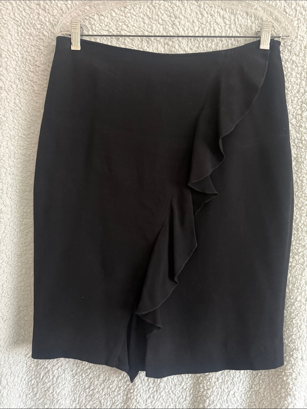 Banana Republic Black Ruffle-Front Pencil Skirt
